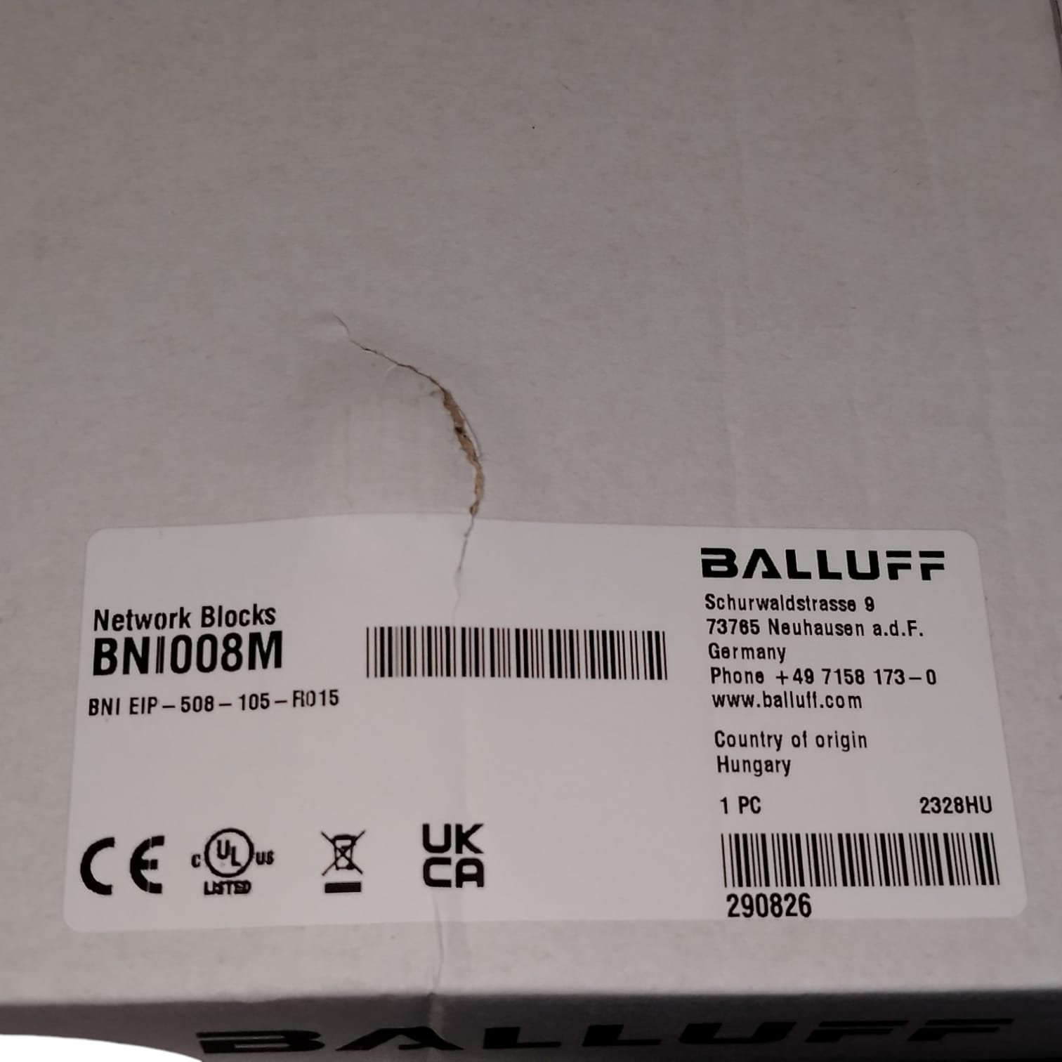 BALLUFF BNI008M BNI EIP-508-105-R015 Módulo de red para Ethernet/IP