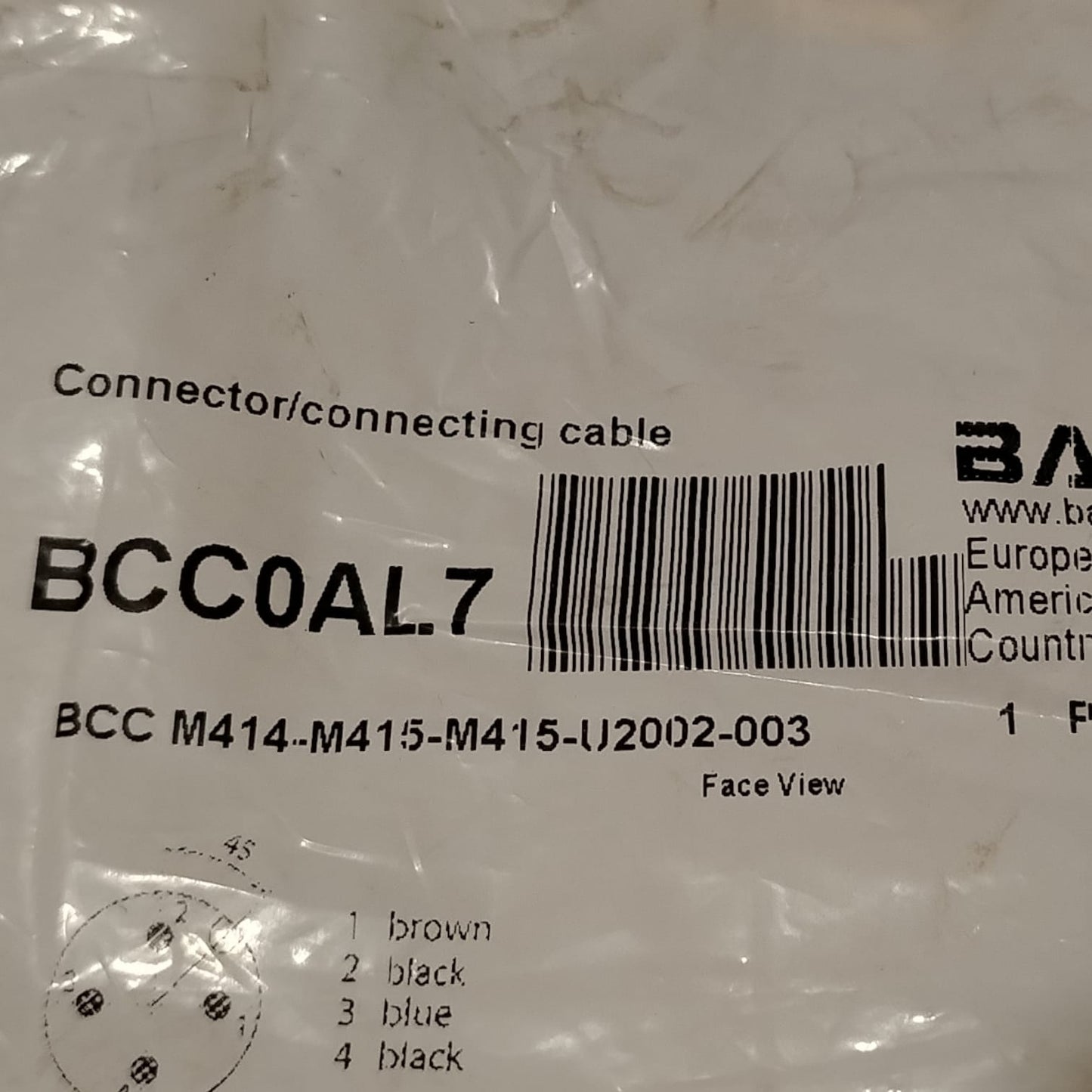 BALLUFF BCC0AL7 BCC M414-M415-U2002-003 Cable de conexión