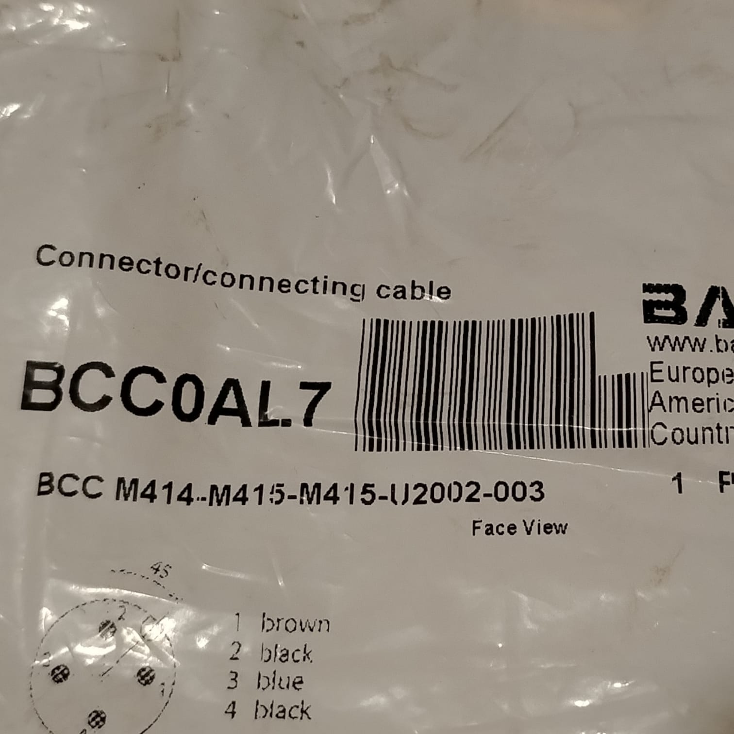 BALLUFF BCC0AL7 BCC M414-M415-U2002-003 Cable de conexión