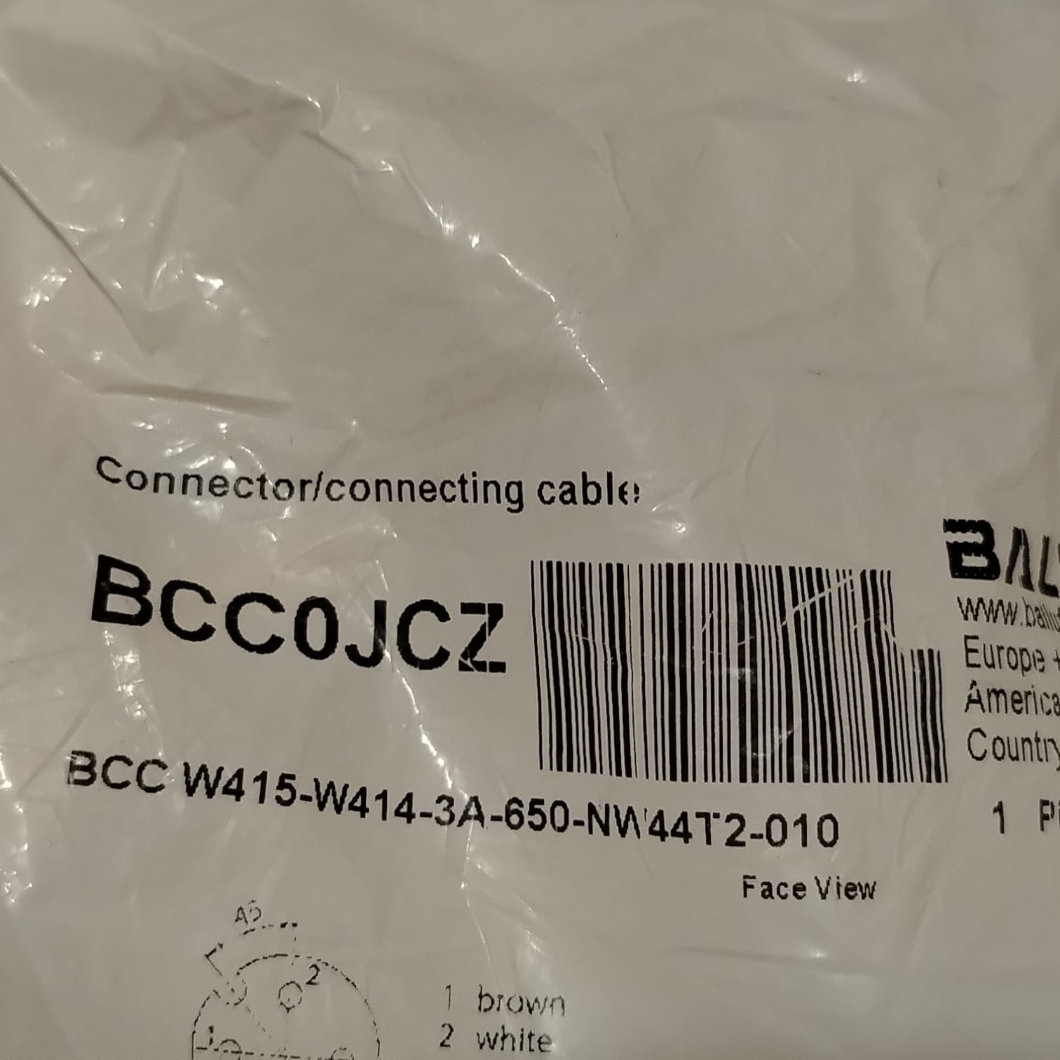 BALLUFF BCC0JCZ BCC W414-3A-650-NW44T2-010 Cable de conexión.