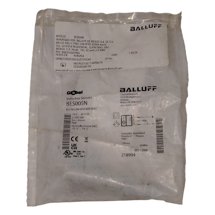 BALLUFF BES005N Sensor inductivo