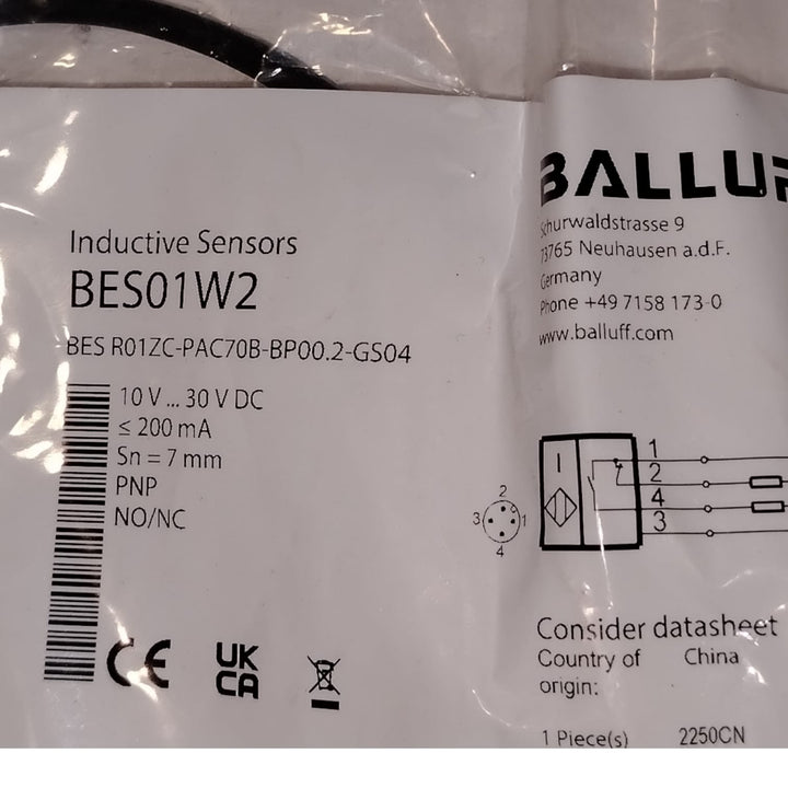 BALLUFF BES01W2 BES R01ZC-PAC70B-BP00.2-GS04 Sensor inductivo