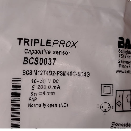 BALLUFF BCS0037 BCS M12T4D2-PSM40C-S04G Sensor de proximidad