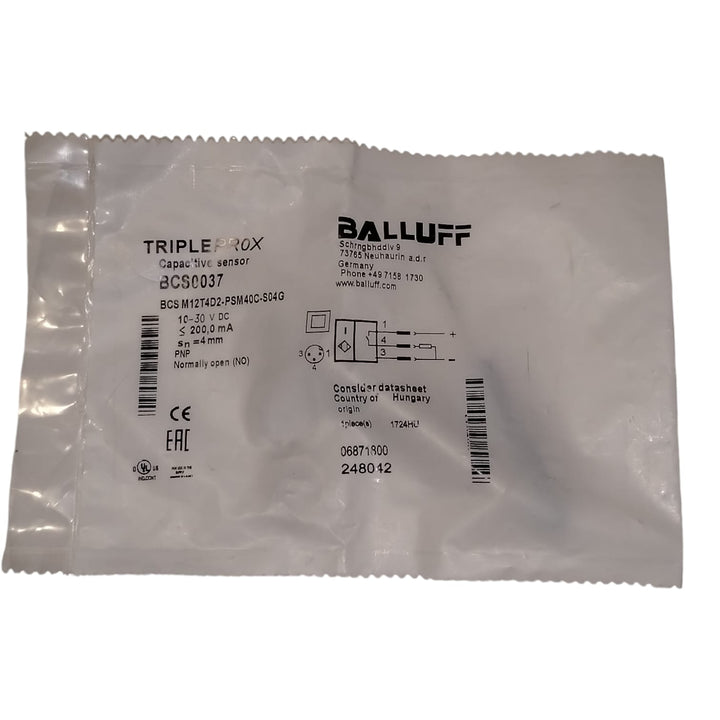 BALLUFF BCS0037 BCS M12T4D2-PSM40C-S04G Sensor de proximidad
