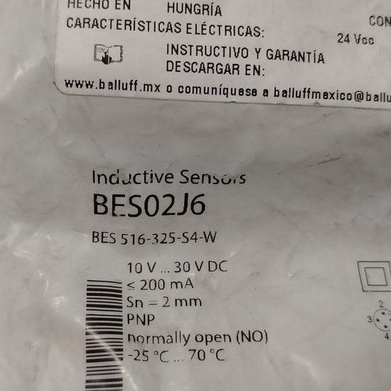 BALLUFF BES02J6 Sensor inductivo
