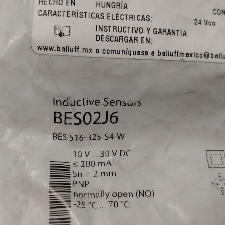 BALLUFF BES02J6 Sensor inductivo