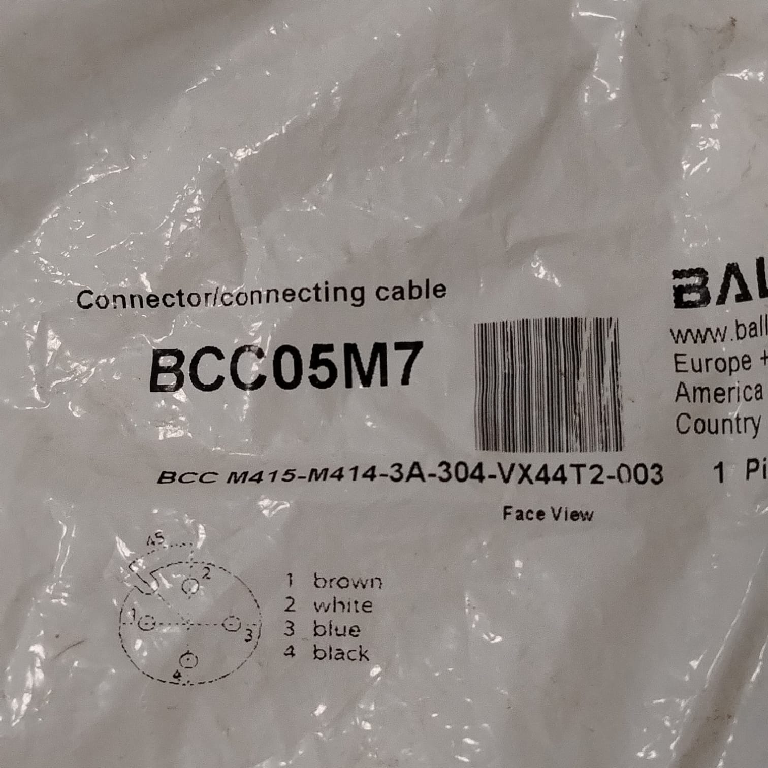 BALLUFF BCC05M7 Cable de conexión