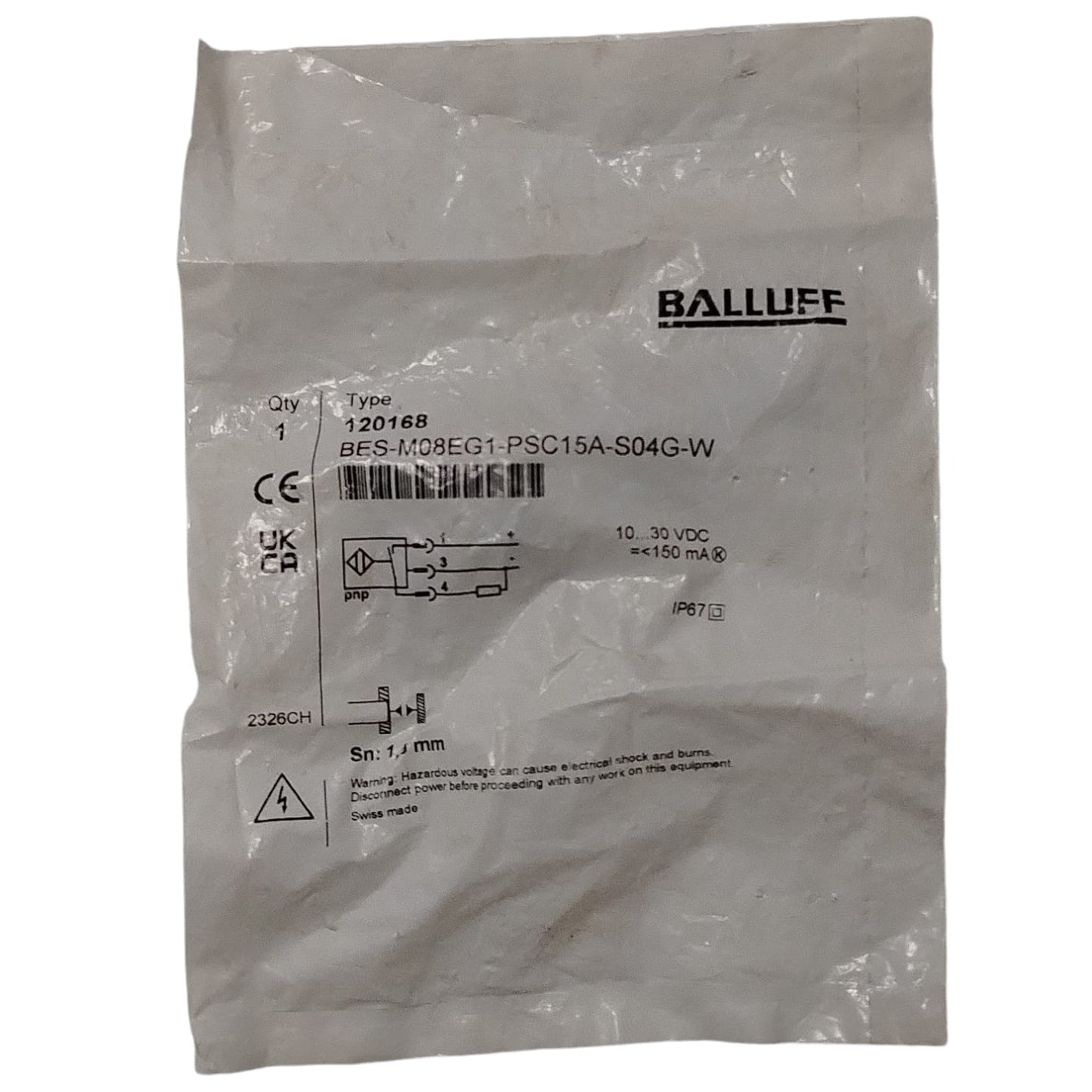 BALLUFF BES-M08EG1-PSC15A-S04G-W Sensor inductivo