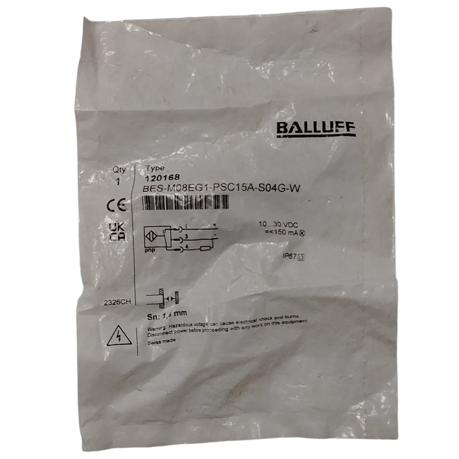 BALLUFF BES-M08EG1-PSC15A-S04G-W Sensor inductivo