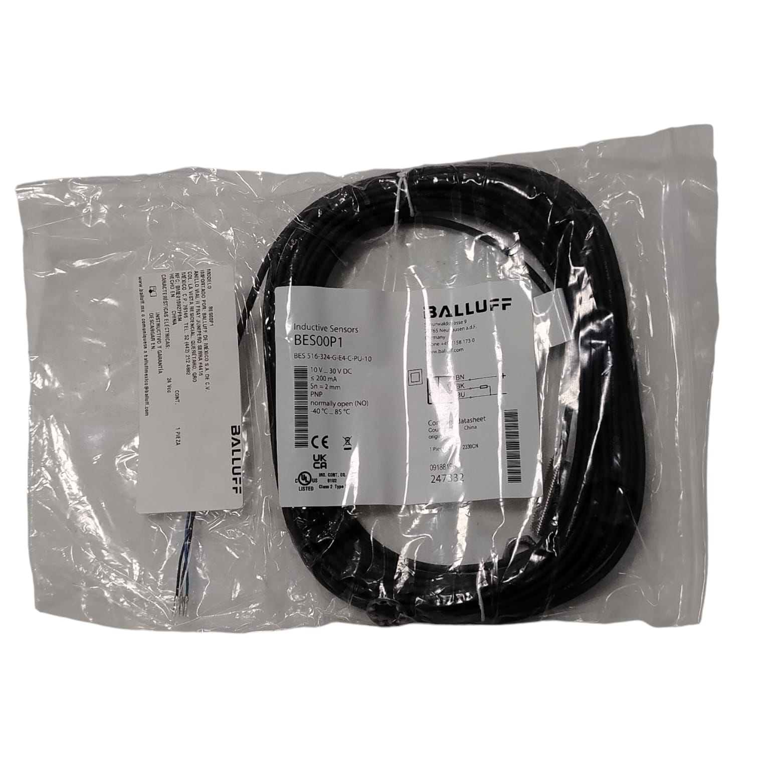 BALLUFF BES00P1 Sensor inductivo
