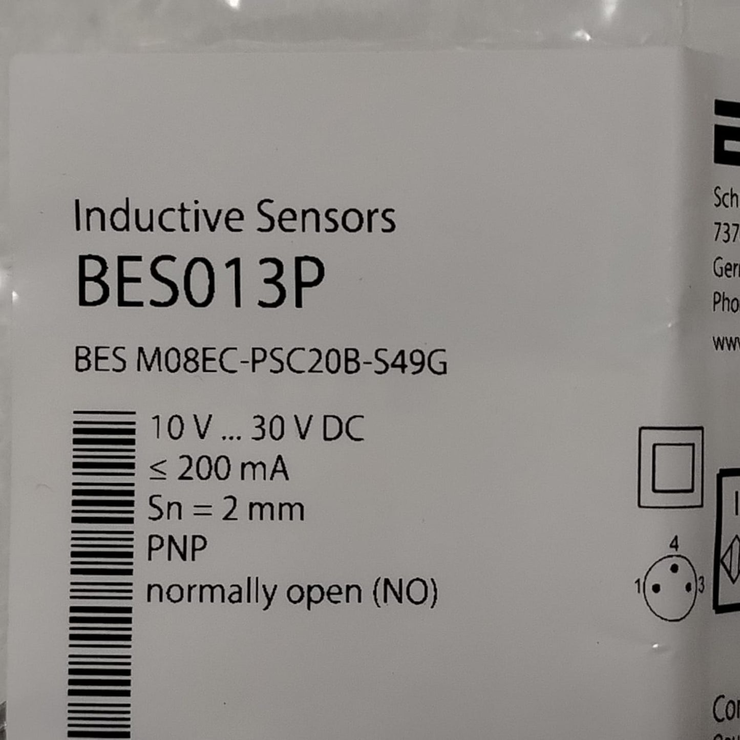 BALLUFF BES013P Sensor inductivo