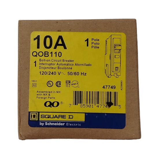 SCHNEIDER ELECTRIC	QOB110 Square D 10a Interruptor termomagnético