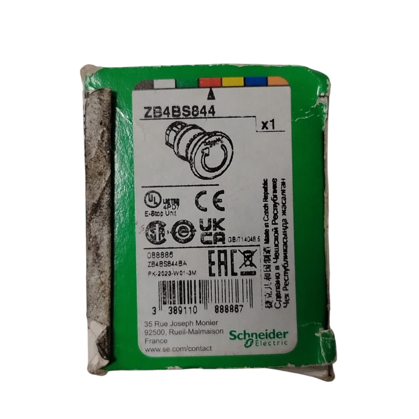 SCHNEIDER ELECTRIC	ZB4BS844 Botón de emergencia