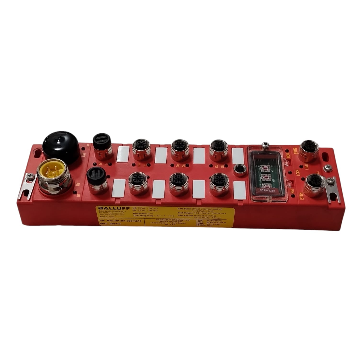 BALLUFF BNI CIP-351-000-K015 Módulo de E/S de seguridad CIP