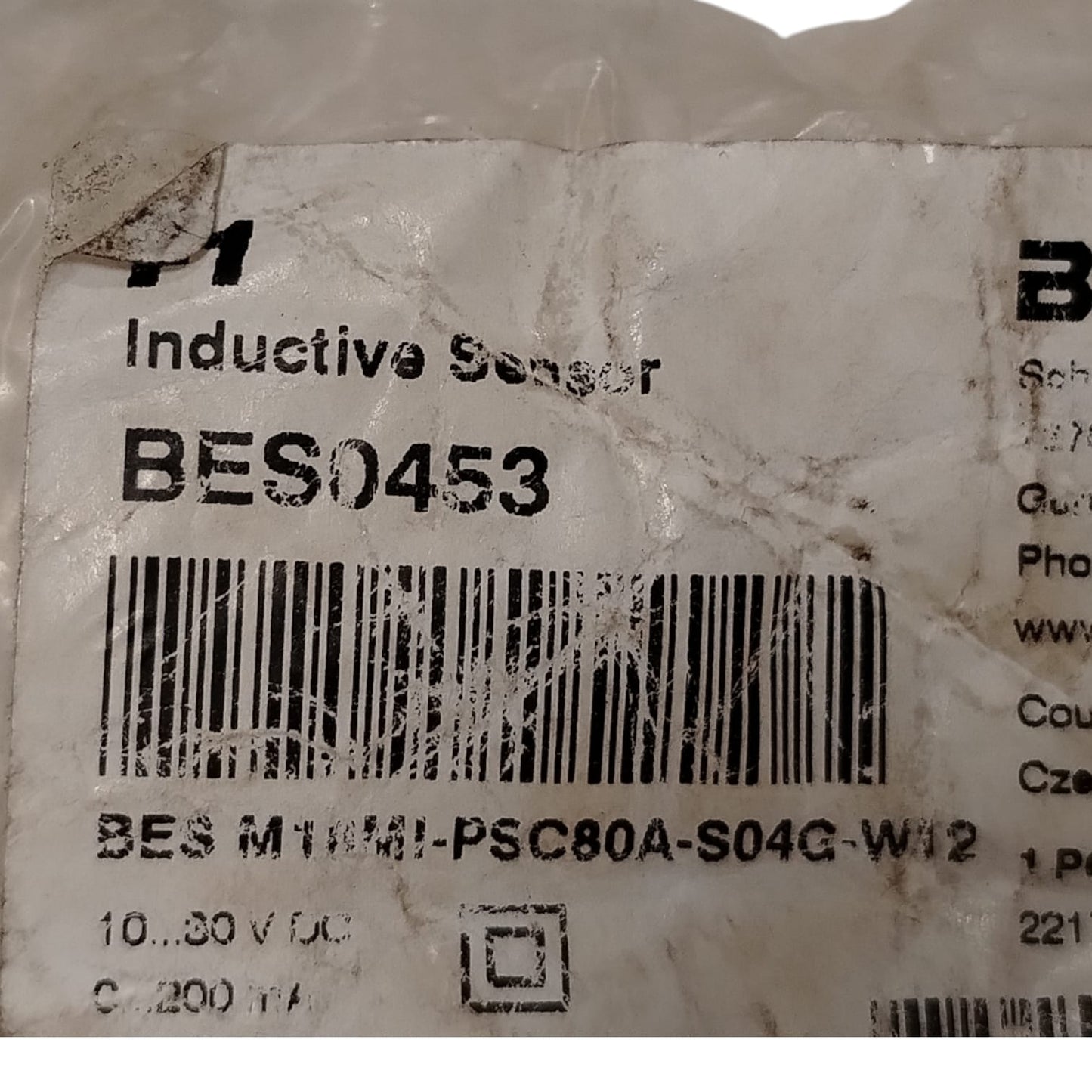 BALLUFF BES0453 Sensor inductivo