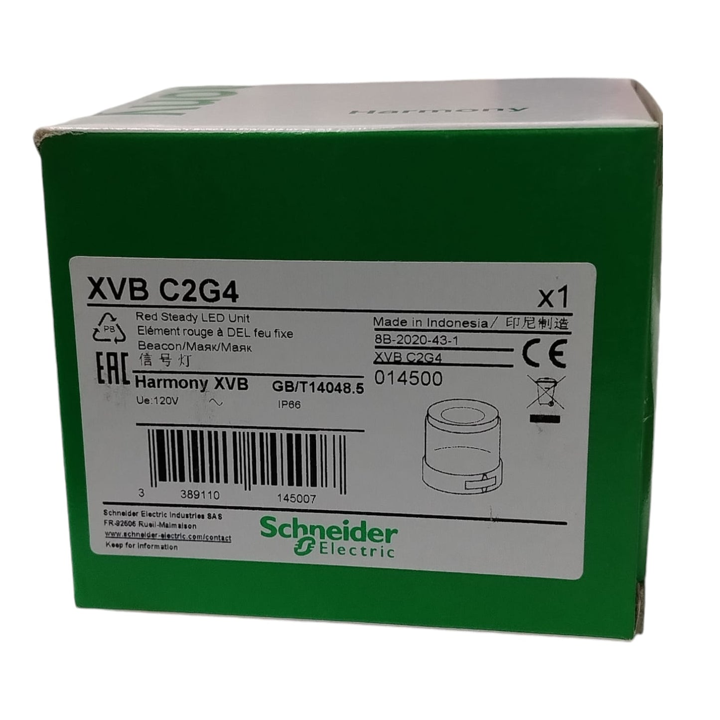 SCHNEIDER ELECTRIC	XVB C2G4 Luz de señalización