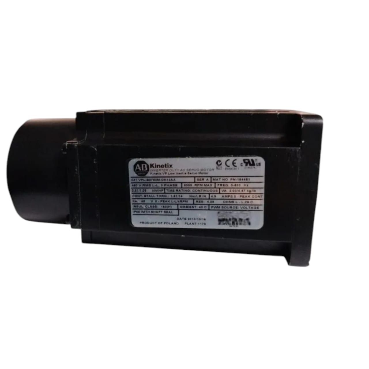 Allen Bradley Vpl-b0752m-ck12aa Ser A SERVOMOTOR