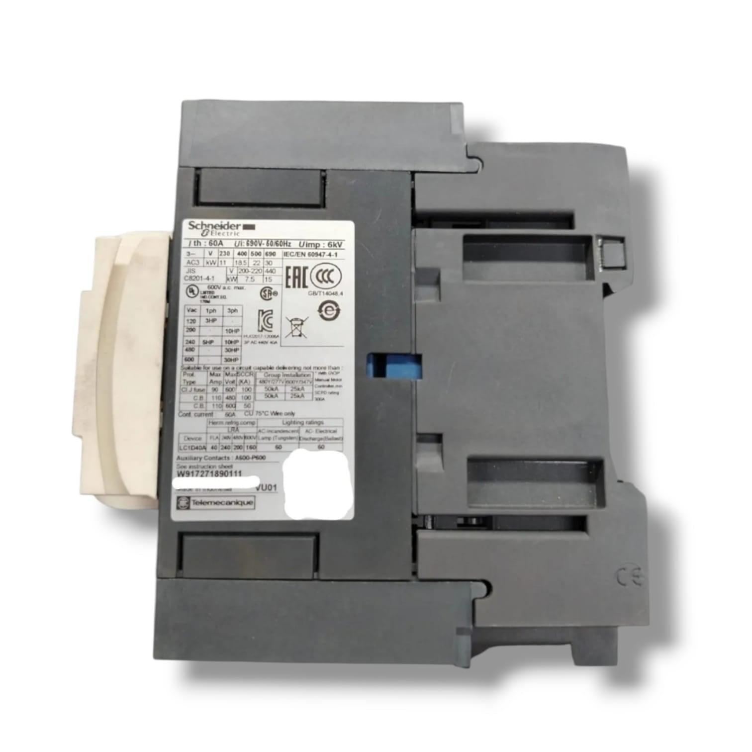 SCHNEIDER ELECTRIC LC1D40A contactor