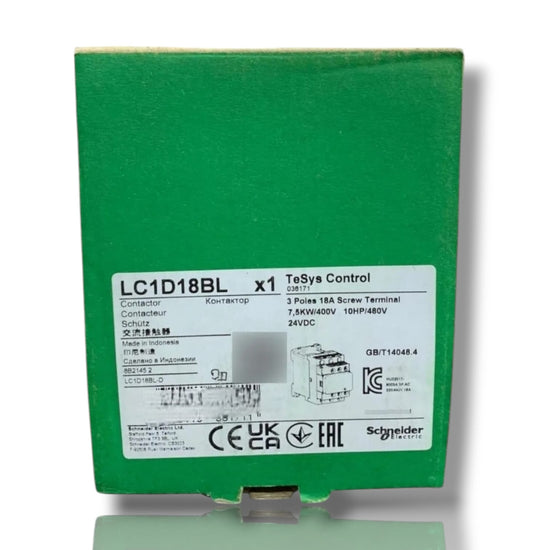 SCHNEIDER ELECTRIC LC1D18BL 24V DC CONTACTOR ELECTROMAGNETICO