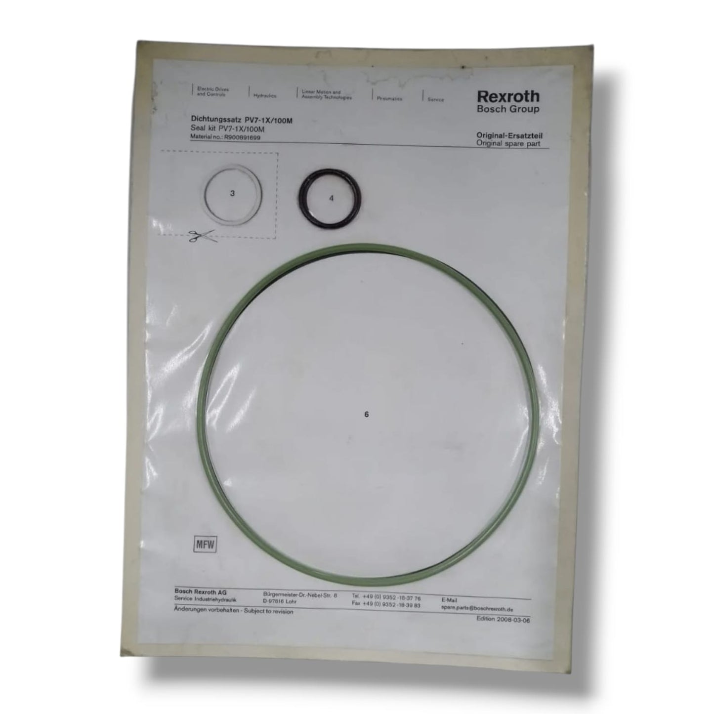 REXROTH DICHTUNGSSATZ PVP-1X/100M KIT DE SELLOS