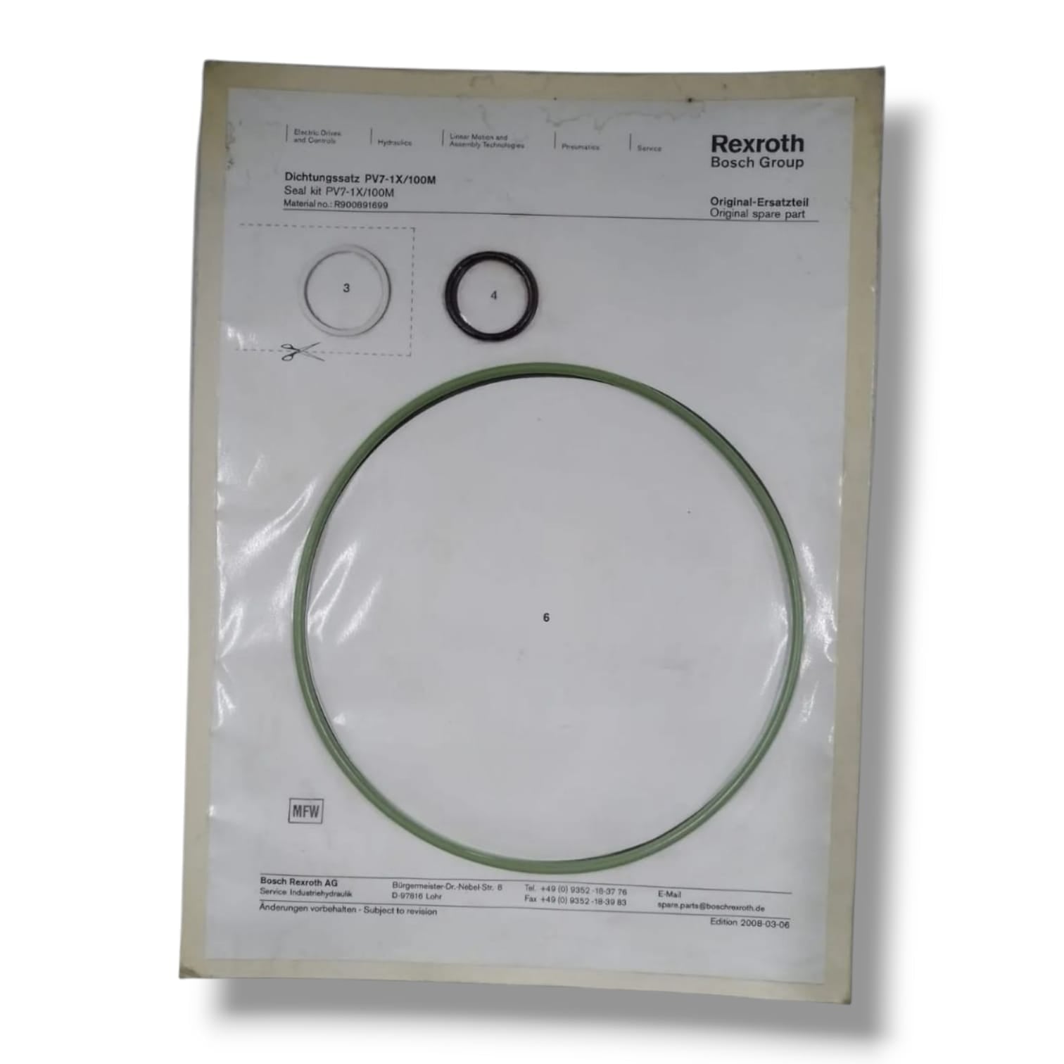 REXROTH DICHTUNGSSATZ PVP-1X/100M KIT DE SELLOS
