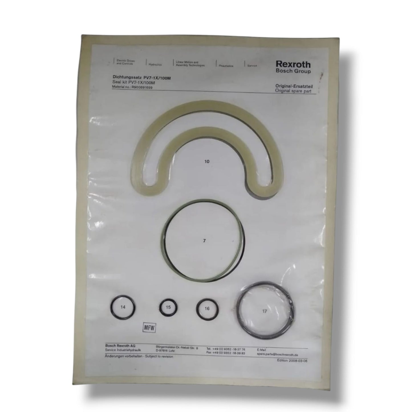 REXROTH DICHTUNGSSATZ PVP-1X/100M KIT DE SELLOS