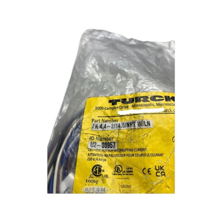 Turck Fk 4.4-2/14.5/npt W/ln conector industrial