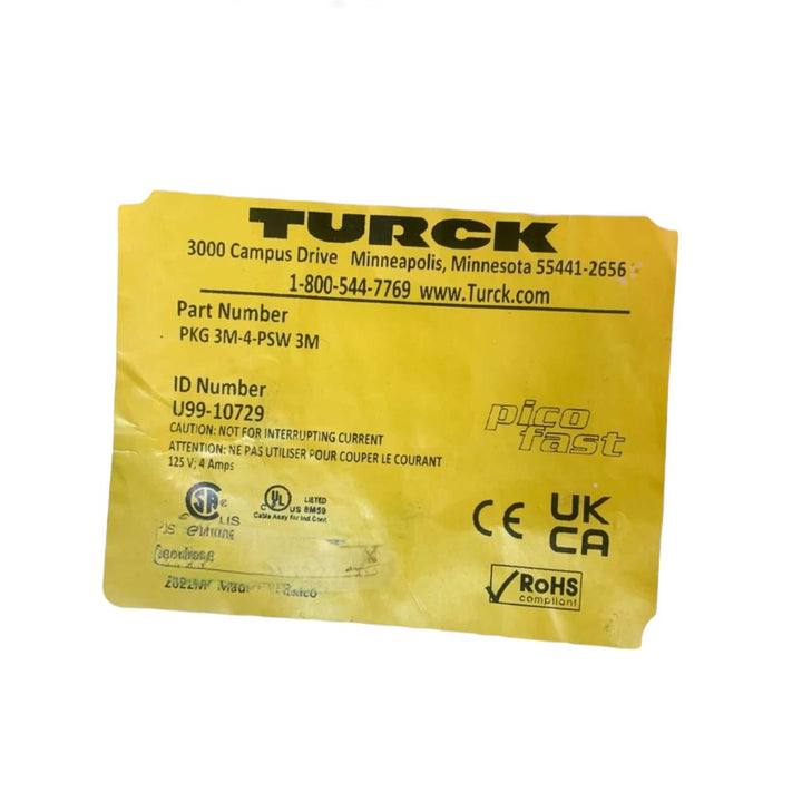 Turck Pkg 3m-4-psm 3m cordón de conexión industrial