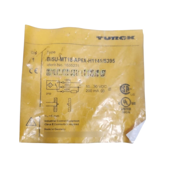 Turck Bi5u-mt18-ap6x-h1141/s395 sensor inductivo de proximidad
