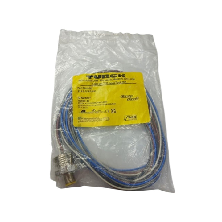 Turck Fs 4.5-2/14.5/npt conjunto de cable EuroFast