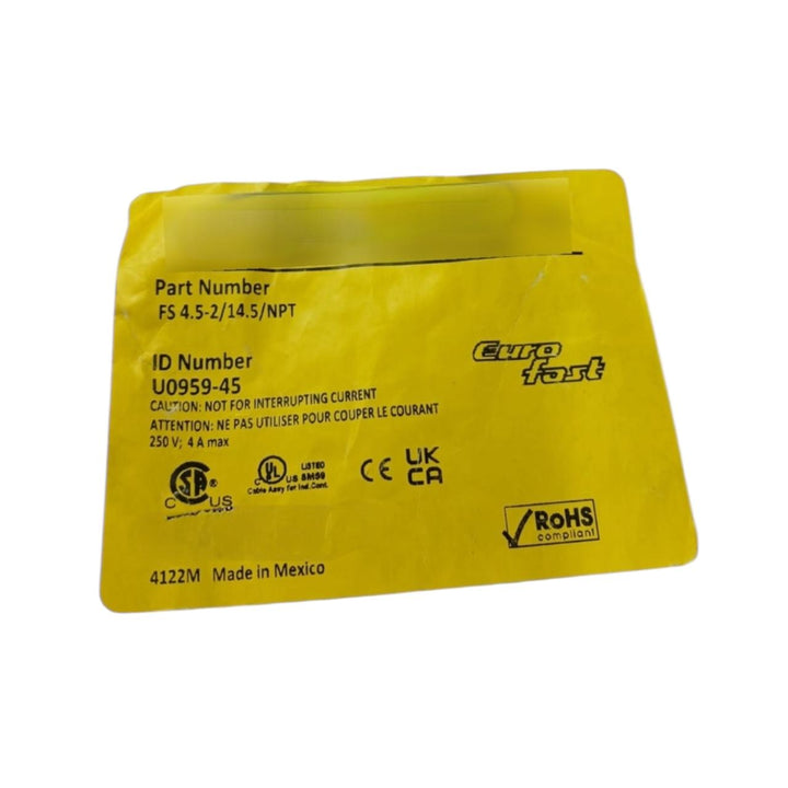 Turck Fs 4.5-2/14.5/npt conjunto de cable EuroFast