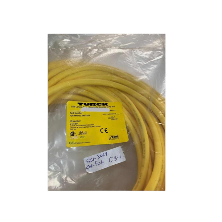 Turck Rsm Rkm 461-20m/s3059 cable de extensión industrial