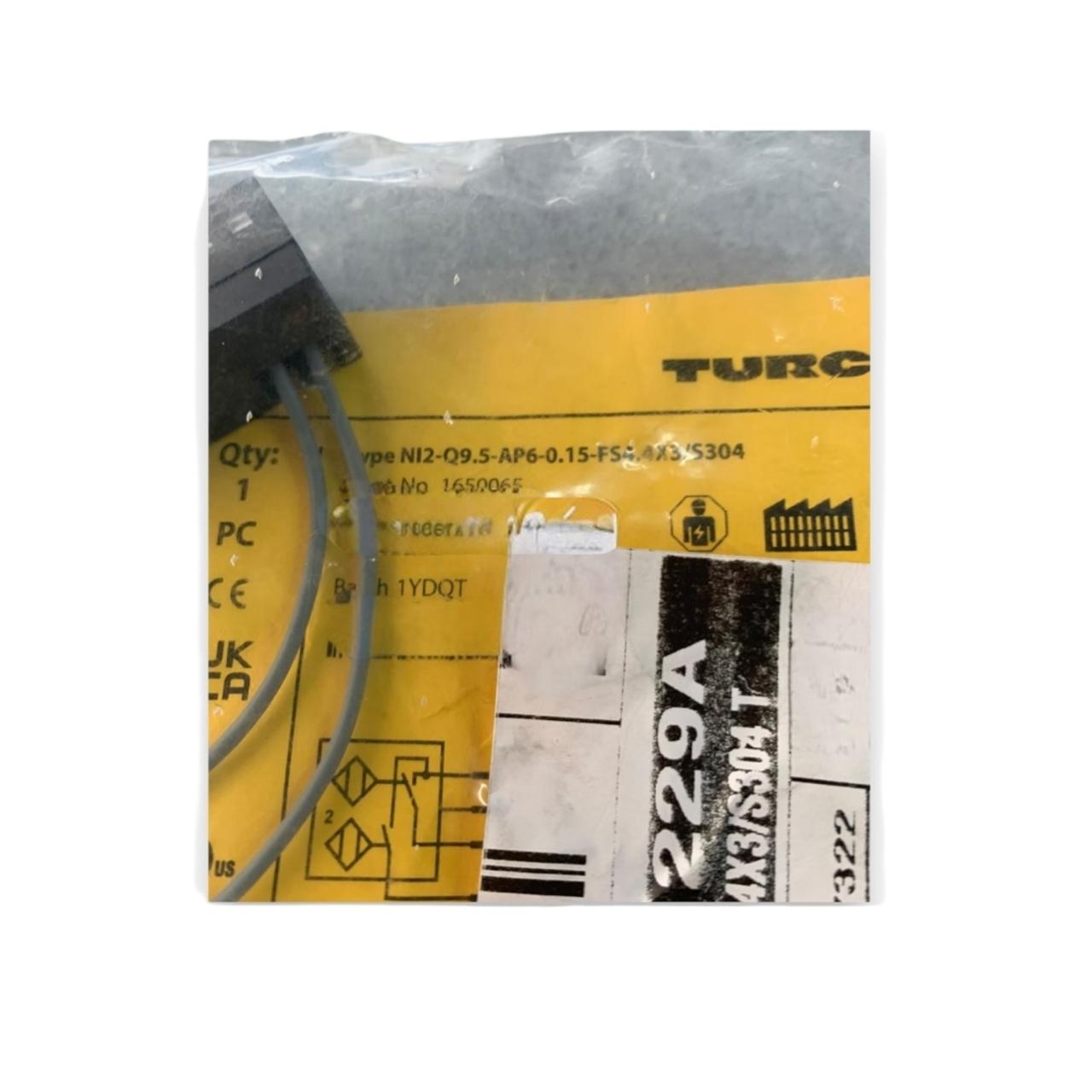 Turck Ni2-q9,5-ap6-0,15-fs4.4x3/s0304 sensor inductivo de proximidad