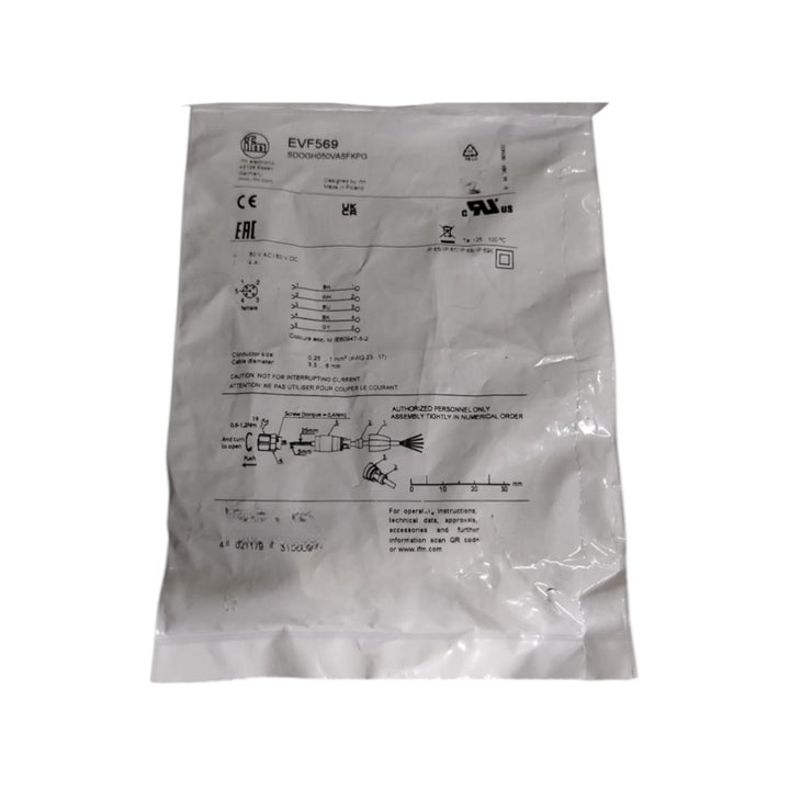 Ifm Evf569 conector hembra M12