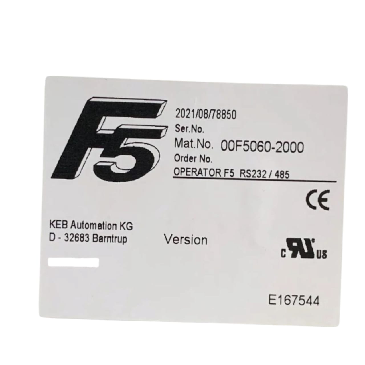 Keb Automation 00f5060-2000 PANTALLA