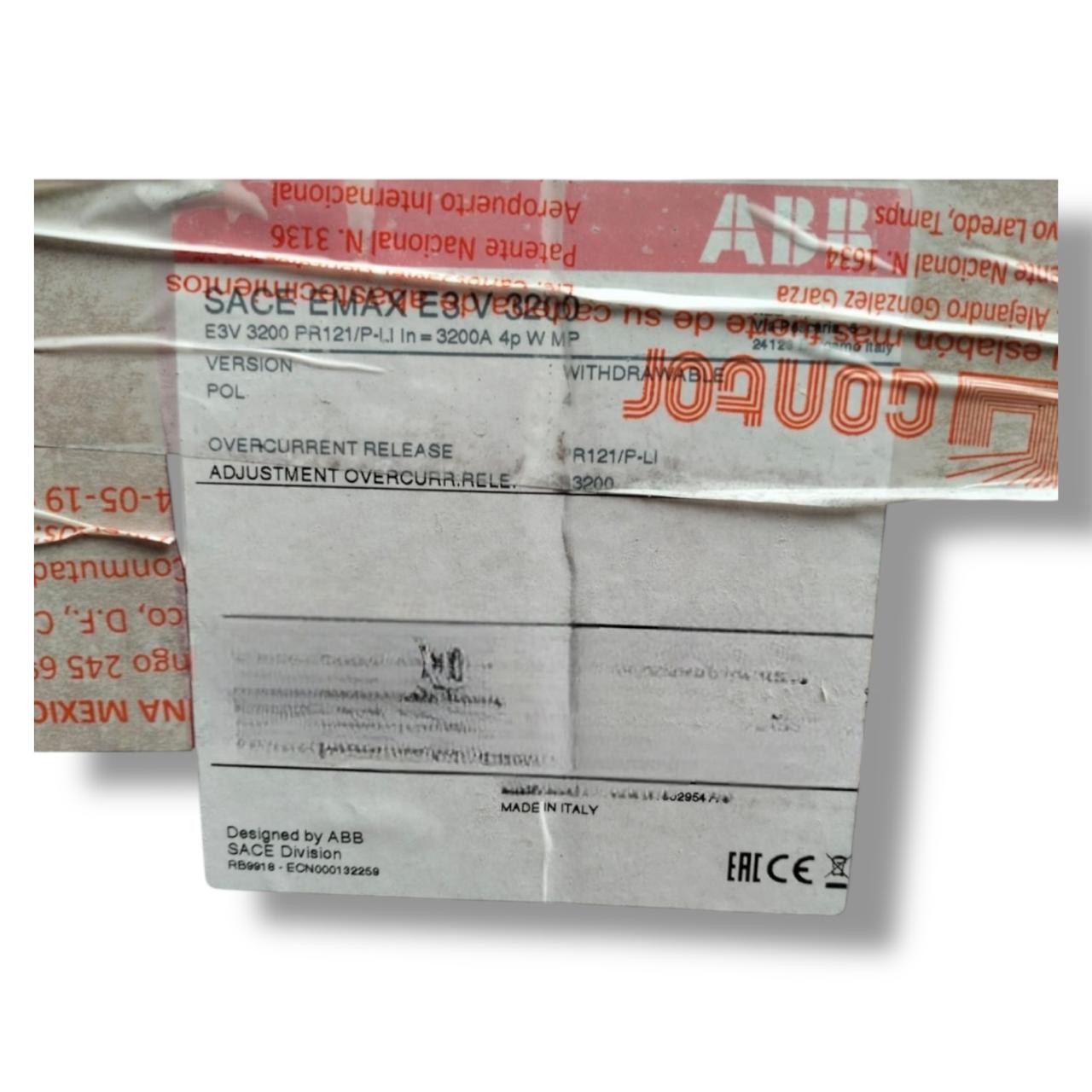 ABB SACE EMAX E3 V 3200 INTERRUPTOR AUTOMATICO DE BAJA TENCION