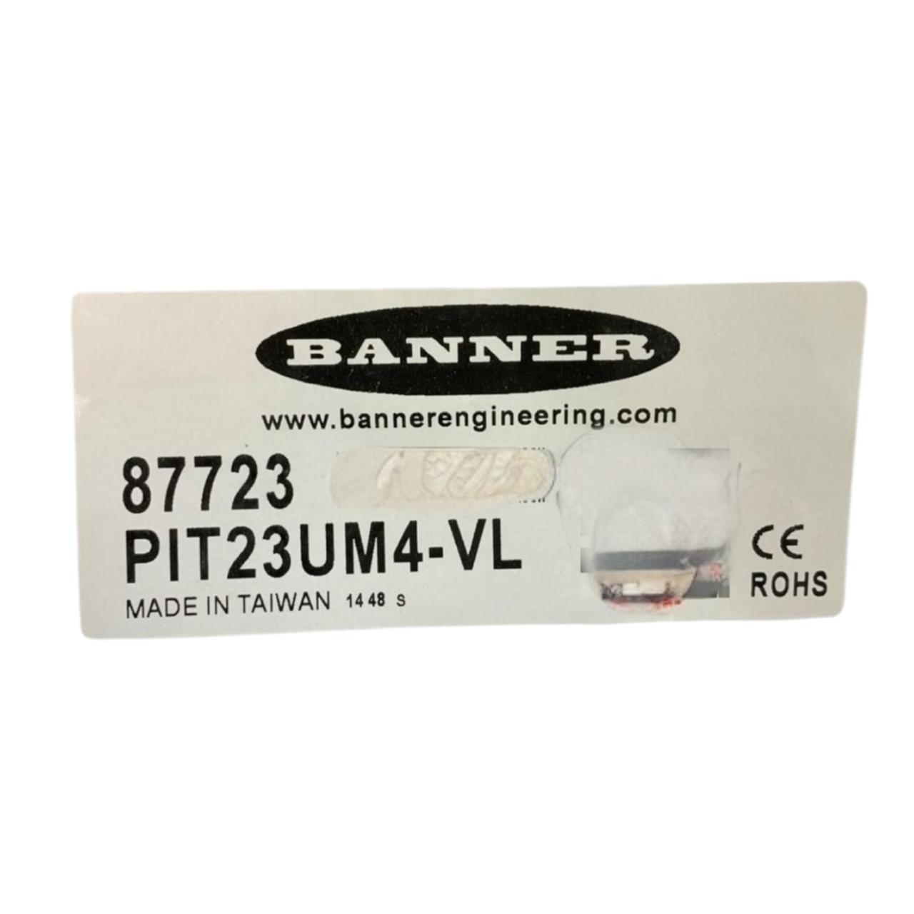 Banner 87723 Pit23um4-vl sensor de fibra óptica