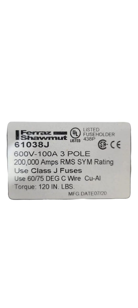 Ferraz Shawmut 61038j Porta Fusibles