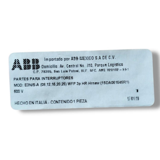 ABB E3N/S-A INTERRUPTOR ATUROMATICO DE POTENCIA