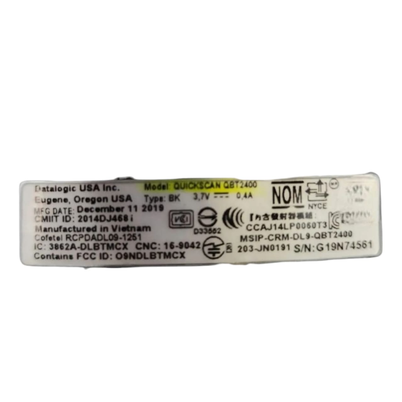 Datalogic Quickscan Qbt2400 Escáner Móvil Inalámbrico