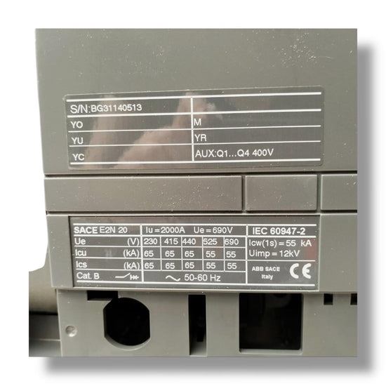 ABB SACE Emax 2 E2 N 2000 INTERRUPTOR AUTOMATICO