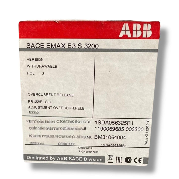 ABB SACE EMAX S 3200 INTERRUPTOR AUTOMATICO DE BAJA PRECION