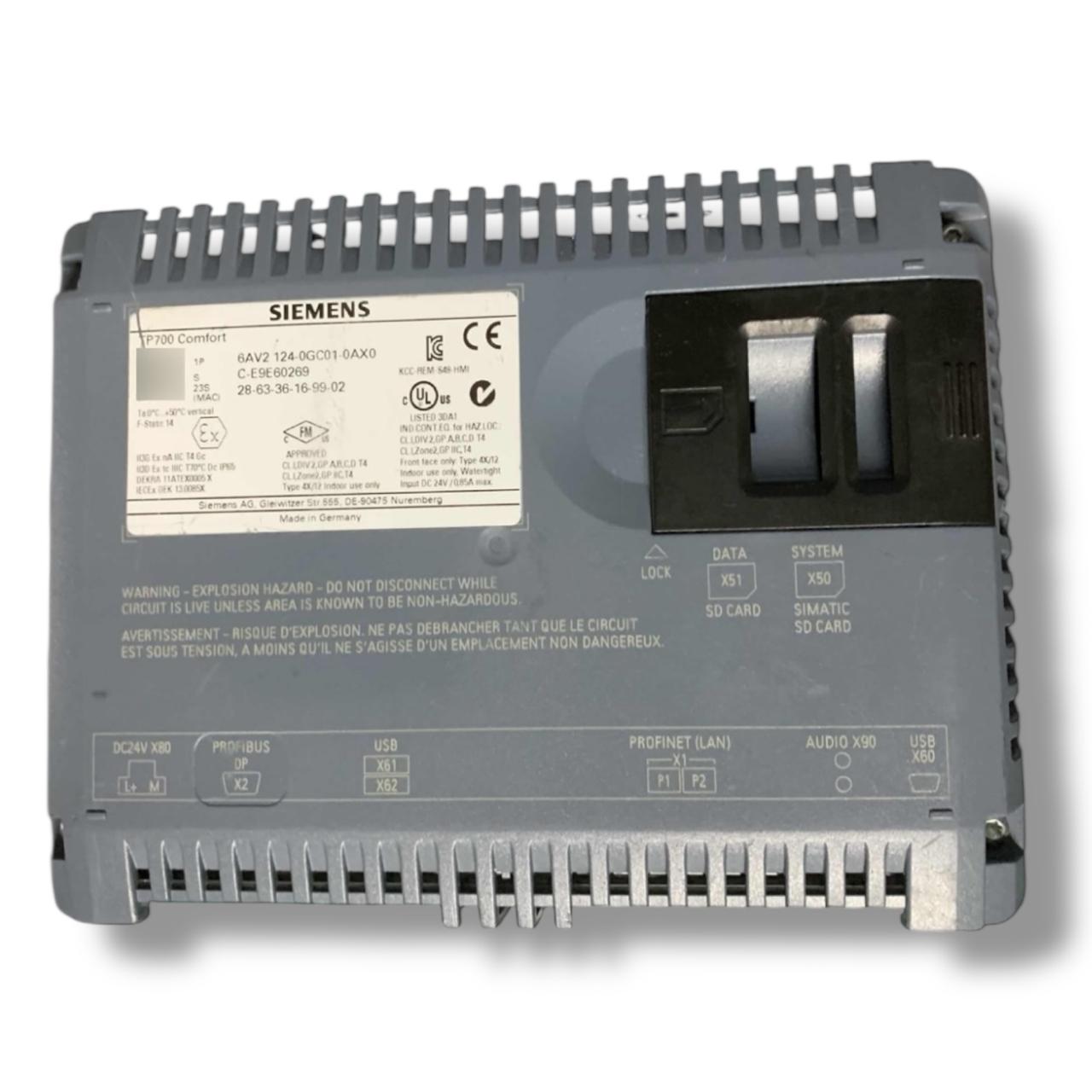 SIEMENS 6AV2124-0GC01-0AX0 PANEL HMI