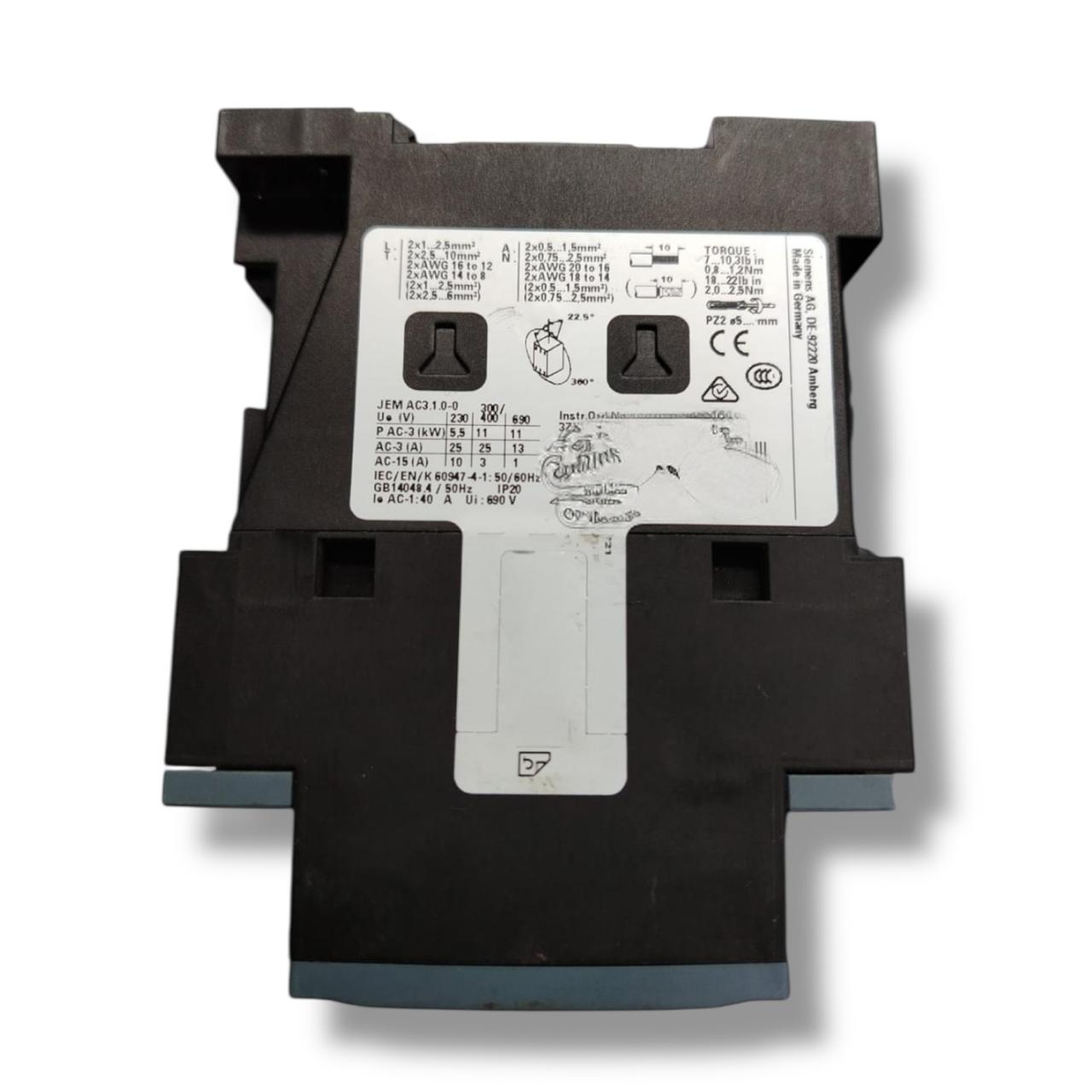 SIEMENS 3RT2026-1KKB40 CONTACTOR DE POTENCIA