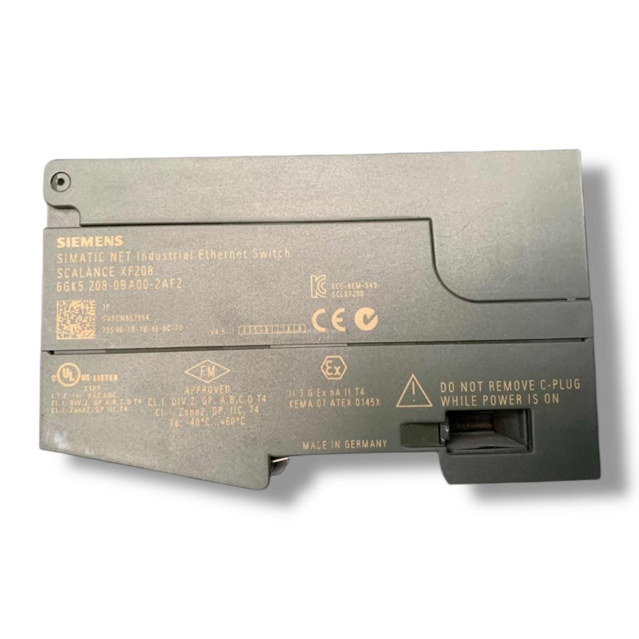SIEMENS 6GK5208-0BA00-2AF2 SWITCH GESTIONADO PLANO
