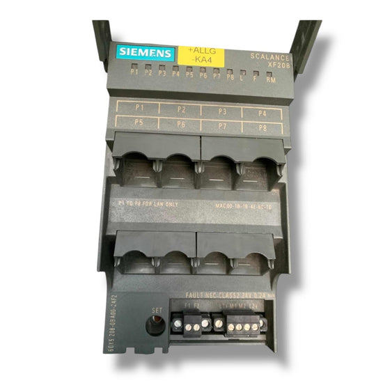 SIEMENS 6GK5208-0BA00-2AF2 SWITCH GESTIONADO PLANO