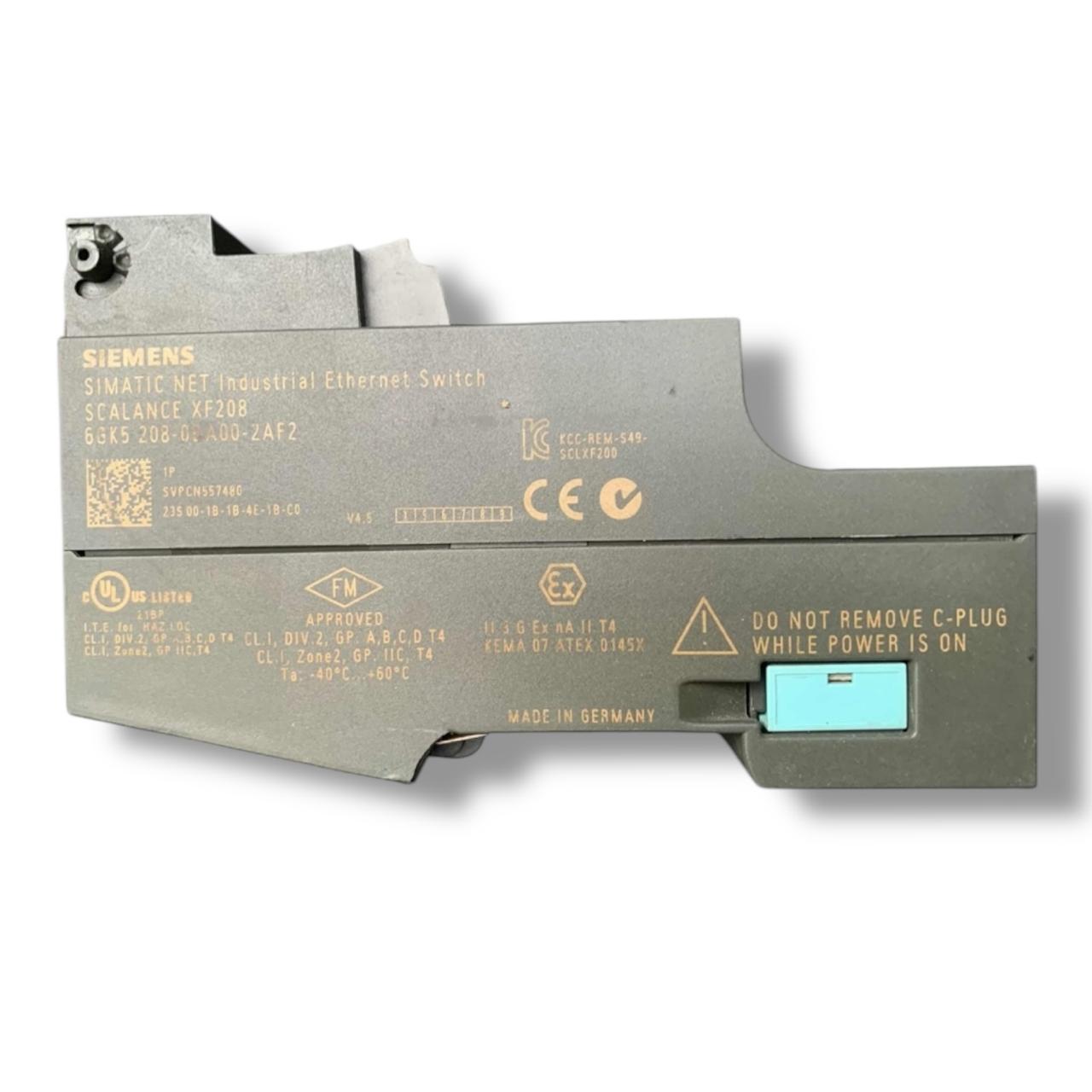SIEMENS  6GK5 208-0BA00-2AF2 SWITCH GESTIONADO SIN TAPA