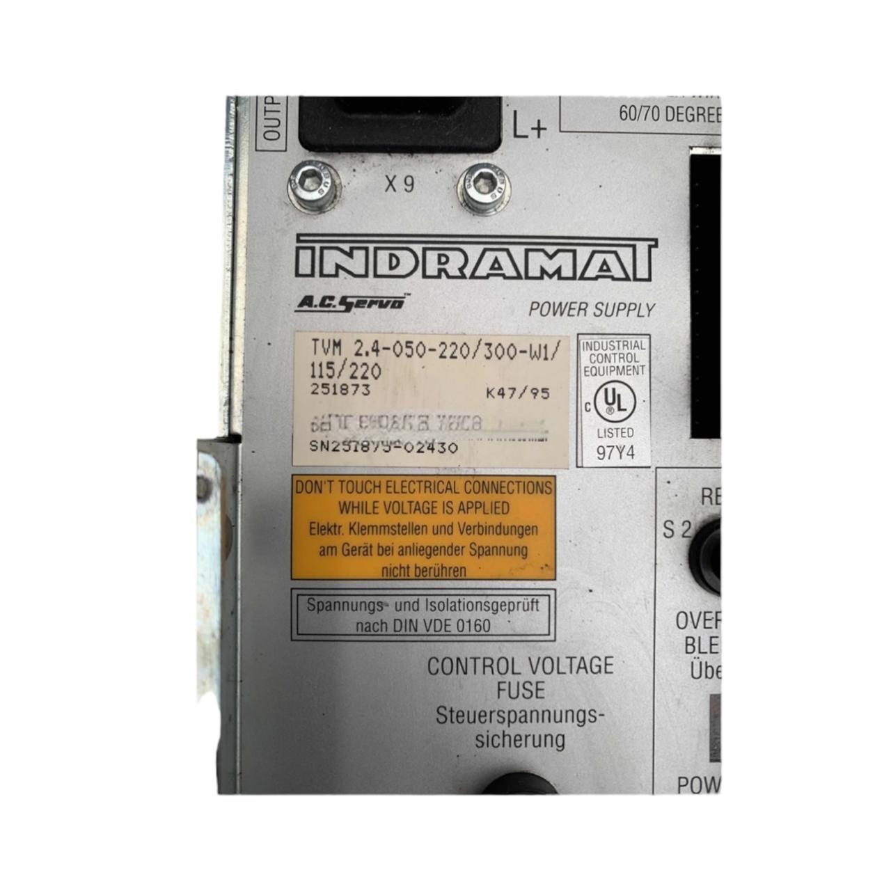 Indramat Tvm 2.4-050-220/300-w1/115/220 fuente de alimentación trifásica