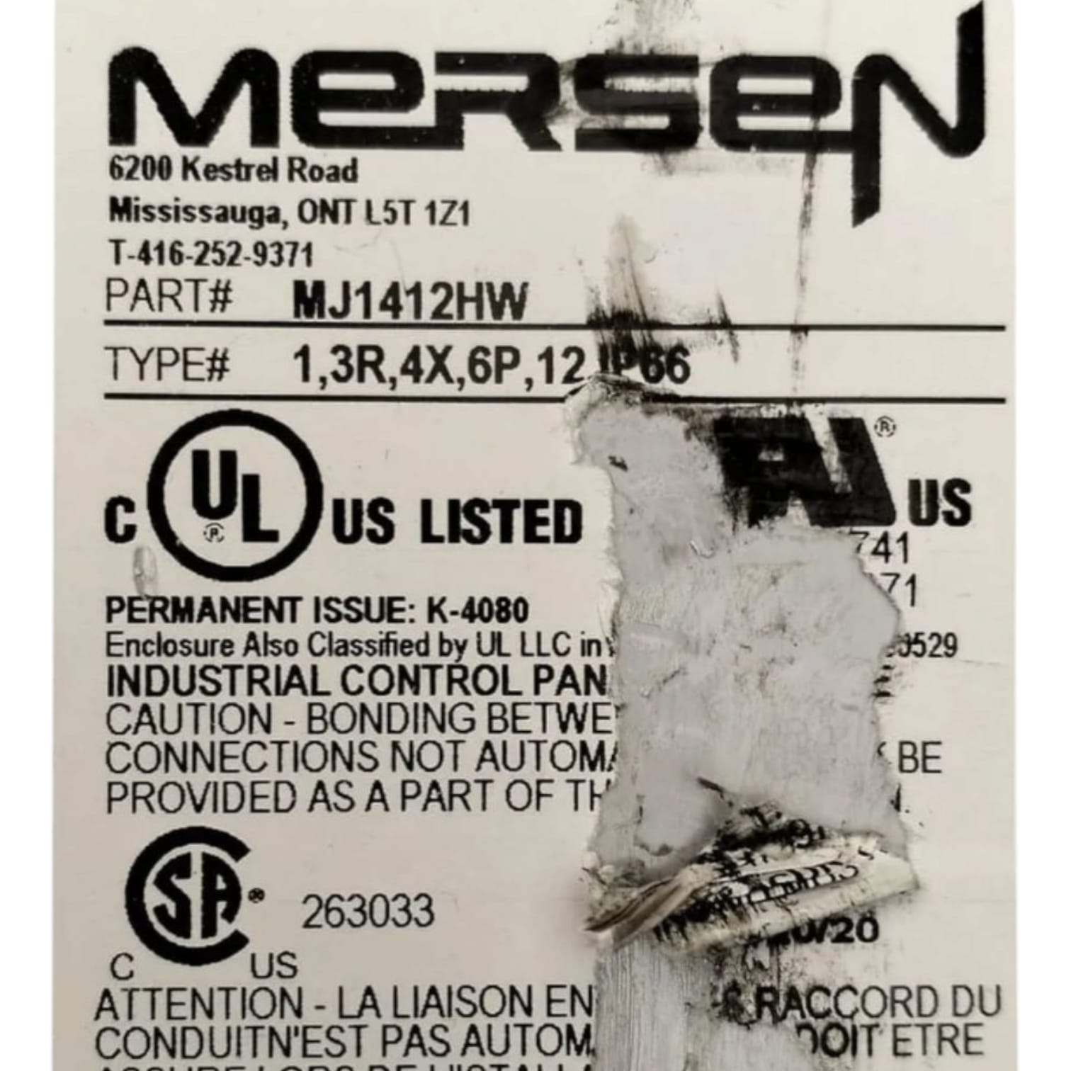 Mersen Mj1412hw Enclosure Polyester