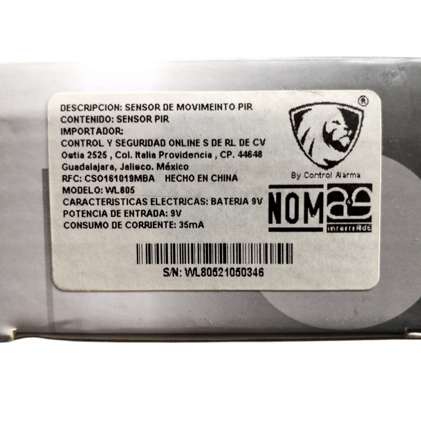 Sensor De Movimiento Pir Wl805